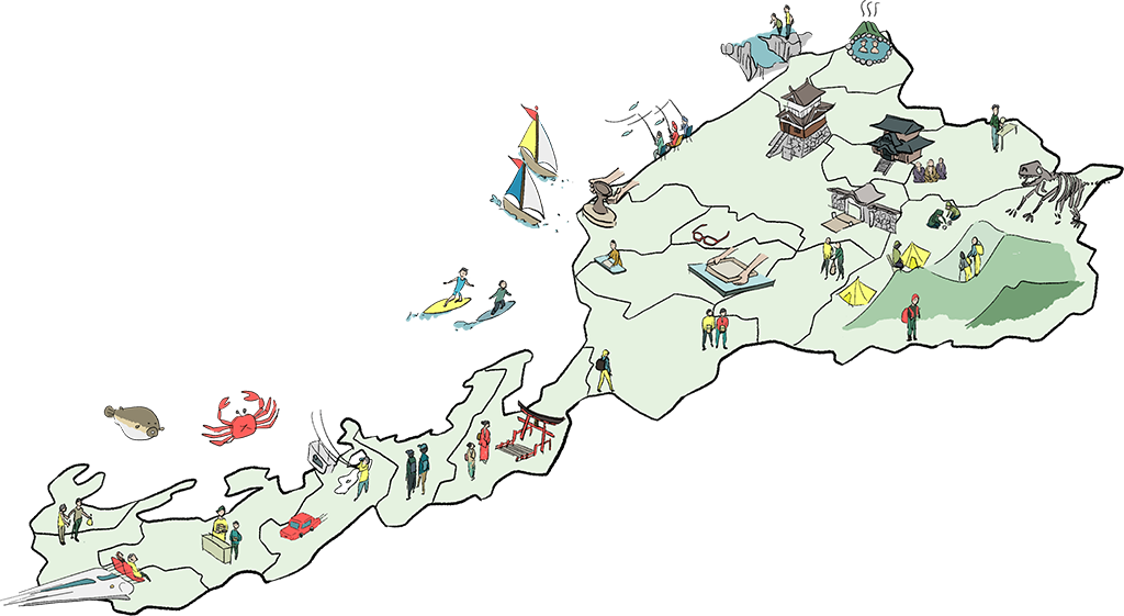 福井県の観光地マップ